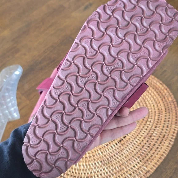 Birkenstock Women's Suede Sandals - Deep Red - Picture 7 of 7